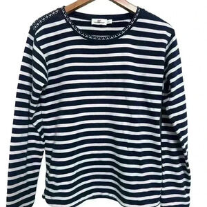 Striped Black and White Women's Top